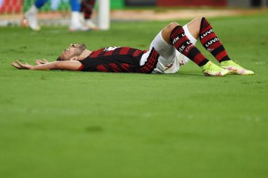 Rio de Janeiro, Brezilya, 19 Ekim 2022. Flamengo takımından futbolcu Everton Ribeiro, Flamengo x Corinthians maçında, Brezilya 'nın son kupası için, Maracan Stadyumu' nda.