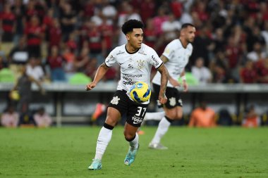 Rio de Janeiro, Brezilya, 19 Ekim 2022. Flamengo x Corinthians maçı sırasında, Maracan Stadyumu 'ndaki Brezilya' nın son kupası için Korintliler takımının futbolcusu..