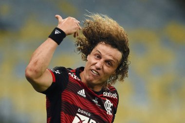 Rio de Janeiro, Brezilya, 19 Ekim 2022. Flamengo takımından futbolcu David Luiz, Flamengo x Corinthians maçı sırasında, Brezilya 'nın son kupası için, Maracana Stadyumu' nda.