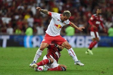 Rio de Janeiro, Brezilya, 1 Ekim 2022. Bragantino takımından futbolcu Artur Victor, Flamengo x Bragantino maçı sırasında, Maracan Stadyumu 'ndaki Brezilya şampiyonası için.