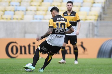 Rio de Janeiro, Brezilya, 31 Temmuz 2021. Futbol takımının oyuncusu Duduiciuma, Fluminense x Criciuma maçında, Brezilya Kupası için, Maracan Stadyumu 'nda.