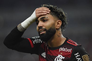 Rio de Janeiro, Brezilya, 9 Ağustos 2022. Flamengo 'dan futbolcu Gabi, Flamengo x Corinthians maçı sırasında, Libertadpores Kupası için, Maracan Stadyumu' nda.