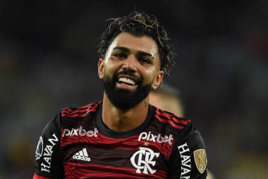 Rio de Janeiro, Brezilya, 9 Ağustos 2022. Flamengo 'dan futbolcu Gabi, Flamengo x Corinthians maçı sırasında, Libertadpores Kupası için, Maracan Stadyumu' nda.