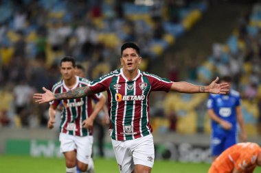Rio de Janeiro, Brezilya, 23 Haziran 2022. Futbol oyuncusu Alman Cano, fluminense takımı, Fluminense vs. Cruzeiro Brezilya Kupası için Maracan Stadyumu 'nda maç yapıyor..