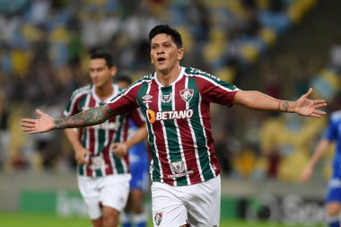 Rio de Janeiro, Brezilya, 23 Haziran 2022. Futbol oyuncusu Alman Cano, fluminense takımı, Fluminense vs. Cruzeiro Brezilya Kupası için Maracan Stadyumu 'nda maç yapıyor..