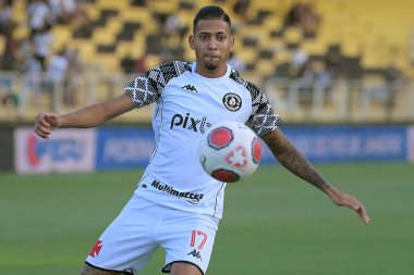 Volta Redonda, Brezilya, 20 Şubat 2022. Vasco takımından futbolcu Weverton, Carioca şampiyonası için Audax x Vasco maçında, Volta Redonda Stadyumu 'nda.