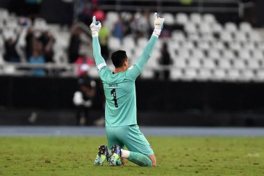 Rio de Janeiro, Brezilya, 17 Eylül 2022. Botafogo takımının kalecisi Gatito Fernandez, Brezilya şampiyonası için Botafogo x Coritiba maçında, Engenho Stadyumu 'nda.