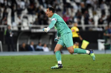 Rio de Janeiro, Brezilya, 17 Eylül 2022. Botafogo takımının kalecisi Gatito Fernandez, Brezilya şampiyonası için Botafogo x Coritiba maçında, Engenho Stadyumu 'nda.