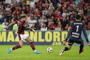 Rio de Janeiro, Brezilya, 15 Haziran 2022. Flamengo takımından futbolcu Gabi, Brezilya Şampiyonası 'nda Cuiab takımıyla oynanan maçta,.