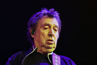 Rio de Janeiro, Brezilya, 4 Mart 2023. Gitarist Andy Summers, rock grubu Call The Police 'in Rio de Janeiro' daki konserinde.