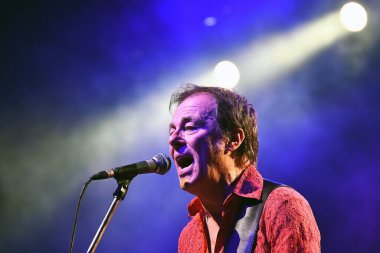 Rio de Janeiro, Brezilya, 14 Nisan 2023. Avustralyalı alternatif rock grubu Hoodoo Gurus, Rio de Janeiro 'daki Qualistage' da bir gösteri sırasında.