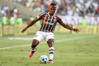 Rio de Janeiro, Brezilya, 2 Mayıs 2023. River Plate maçında Maracan Stadyumu 'ndaki Copa Libertadores adına Fluminense takımının futbolcusu..