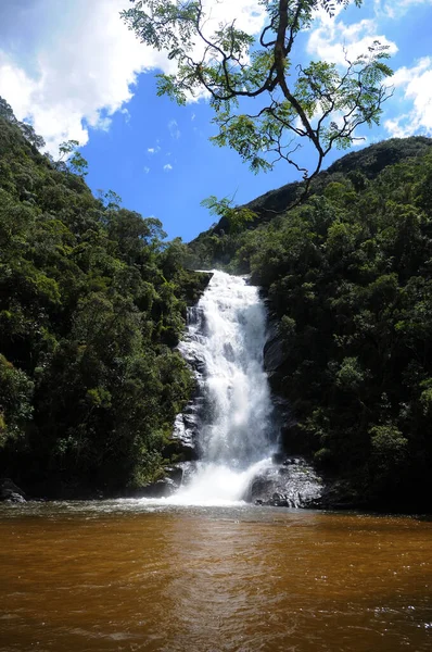 Santo Izidro Vízesés Található Serra Bocaina Nemzeti Park Állam Paulo — Stock Fotó