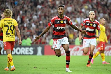 Rio de Janeiro, 29 Haziran 2023. Flamengo takımından Futeol oyuncusu Bruno Henrique, Brezilya Şampiyonası için Flamengo x Grmio maçında, Maracan Stadyumu 'nda.