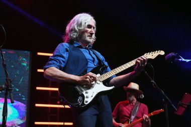 Rio de Janeiro, 6 Mayıs 2023. Gitarist Phil Palmer, Qualistage, Rio de Janeiro 'daki Dire Straits grubunun konserinde....