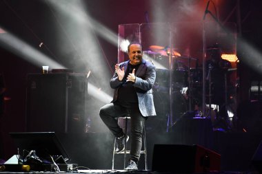 Rio de Janeiro, 2 Haziran 2023. Şarkıcı Jos Augusto, Rio de Janeiro şehrindeki Espao Hall 'da verdiği konserde.