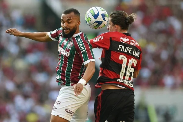 Rio Janeiro 2023 Fluminense Flamengo Samuel Xavier Jogador Fluminense Durante — Fotografia de Stock