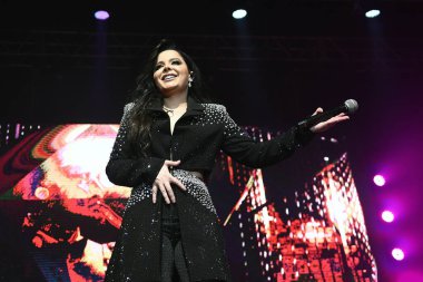 Rio de Janeiro, Brezilya, 20 Temmuz 2023. Şarkıcı Maraisa, Rio de Janeiro şehrindeki Espao Hall 'da bir gösteri sırasında