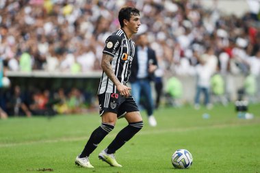 Rio de Janeiro, 28 Ağustos 2023. Atltico-MG takımının oyuncusu, 2023 Brezilya Şampiyonası 'nda Vasco' ya karşı oynanan maçta, Maracan Stadyumu 'nda.