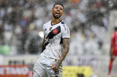 Rio de Janeiro, 28 Ağustos 2023. Vasco takımının Paulino futbolcusu, Atltico-MG maçında, 2023 Brezilya Şampiyonası 'nda, Maracan Stadyumu' nda.