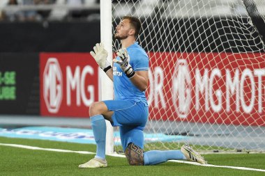 Rio de Janeiro, 25 Temmuz 2023. Botafogo takımının kalecisi Lucas Perri, Engenho Stadyumu 'ndaki Güney Amerika Kupası maçında....