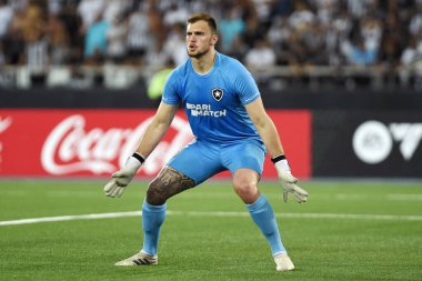 Rio de Janeiro, 25 Temmuz 2023. Botafogo takımının kalecisi Lucas Perri, Engenho Stadyumu 'ndaki Güney Amerika Kupası maçında....