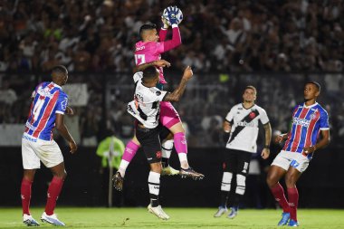 Rio de Janeiro, Brezilya, 1 Mayıs 2023. Bahia takımının kalecisi Marcos Felipe, Vasco Bahia maçında, Maracan Stadyumu 'nda oynanan Brezilya şampiyonasında,.