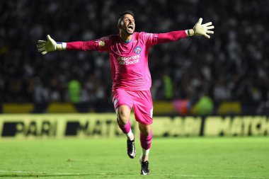 Rio de Janeiro, Brezilya, 1 Mayıs 2023. Bahia takımının kalecisi Marcos Felipe, Vasco Bahia maçında, Maracan Stadyumu 'nda oynanan Brezilya şampiyonasında,.
