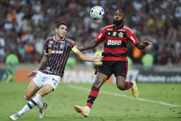 Rio Janeiro Brasilien Maj 2023 Fotbollsspelare Gerson Flamengo Laget Matchen — Stockfoto