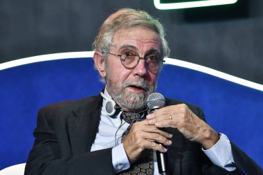 Rio de Janeiro, 25 Eylül 2023.Paul Robin Krugman, 2008 Nobel Ödülü sahibi, FIDES 2023 yılında Windsor Hotel 'de gerçekleştirildi..