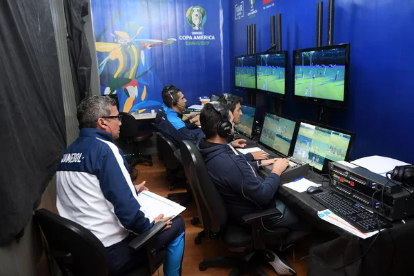Rio Janeiro Brazil June 2023 Team Var Referees Copa Libertadores — Stock Photo, Image