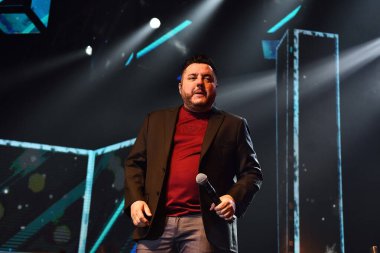 Rio de Janeiro, Brezilya, 14 Kasım 2023. Şarkıcılar Bruno ve Marrone. Şarkıcı Bruno, Rio de Janeiro 'daki Espao Hall' da verdiği konserde.