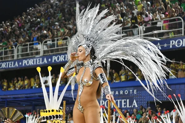 Rio Janeiro Brasilien Februar 2023 Parade Der Sambaschulen Während Des — Stockfoto