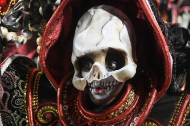 Rio de Janeiro, Brezilya, 19 Şubat 2023. Rio de Janeiro 'daki karnaval sırasında, özel grubun samba okullarının geçit töreni..