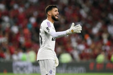 Rio de Janeiro, Brezilya, 1 Haziran 2023. Flamengo takımının kalecisi Matheus Cunha, Maracan Stadyumu 'nda Copa do Brasil maçında Fluminense' e karşı oynamıştı..