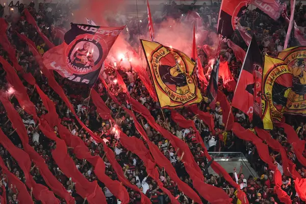 Rio de Janeiro, Brezilya, 1 Haziran 2023. Maracan Stadyumu 'ndaki Brezilya Kupası maçında Flamengo taraftarları.