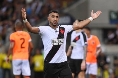Rio de Janeiro, Brezilya, 17 Mart 2024. Vasco takımından futbolcu Payet, Maracan Stadyumu 'nda Carioca şampiyonası için Nova Iguau ile oynadığı maçta golünü kutluyor..