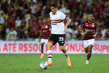 Rio de Janeiro, Brezilya, 17 Nisan 2024. 2024 Brezilya Şampiyonası için Flamengo X So Paulo ile Maracan Stadyumu 'nda oynanan maç..