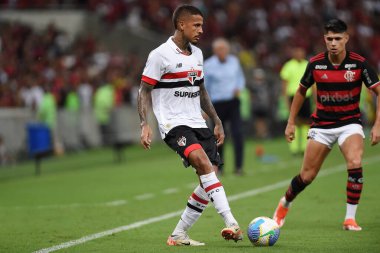 Rio de Janeiro, Brezilya, 17 Nisan 2024. 2024 Brezilya Şampiyonası için Flamengo X So Paulo ile Maracan Stadyumu 'nda oynanan maç..