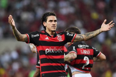 Rio de Janeiro, Brezilya, 17 Nisan 2024. 2024 Brezilya Şampiyonası için Flamengo X So Paulo ile Maracan Stadyumu 'nda oynanan maç..