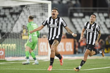 Rio de Janeiro, Brezilya, 21 Nisan 2024, Botafogo futbolcusu Tiquinho Soares, Botafogo Juventude ile Engenhao Stadyumu arasında oynanan Brezilya Şampiyonası karşılaşmasında.