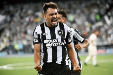 Rio de Janeiro, Brezilya, 21 Nisan 2024, Botafogo takımından futbolcu Eduardo, Marcan Stadyumu 'nda oynanan Brezilya Şampiyonası' nda Botafogo ve Juventude arasındaki maçta.