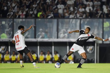 Rio de Janeiro, Brezilya, 12 Mayıs 2024. Rio de Janeiro şehrindeki Sao Januario Stadyumu 'nda 2024 Brezilya Şampiyonası için Vasco ile Vitria arasındaki maç.