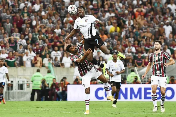 stock image Rio de Janeiro, Brazil, February 29, 2024. Football match between Fluminense vs LDU, for the final of the Recopa Sudamericana 2024, at the Maracana stadium.