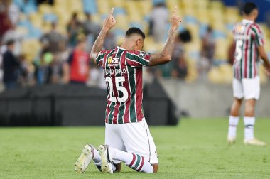 Rio de Janeiro, Brezilya, 16 Mayıs 2024. Futbol maçı Fluminense x Cerro Porteno arasında, Conmebol Libertadores 2024, Maracana Stadyumu 'nda.
