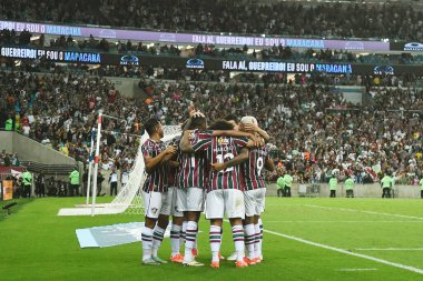 Rio de Janeiro, 29 Mayıs 2024. Fluminense ile Alianza Lima arasındaki futbol maçı, Conmebol Libertaores 2024, Maracan Stadyumu.