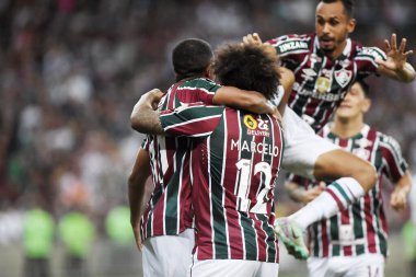 Rio de Janeiro, 29 Mayıs 2024. Fluminense ile Alianza Lima arasındaki futbol maçı, Conmebol Libertaores 2024, Maracan Stadyumu.