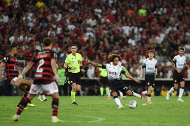 Rio de Janeiro, 11 Mayıs 2024.Brezilya Maracan Stadyumu 'nda Flamengo ve Corinthians arasında oynanan maç..