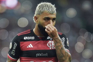 Rio de Janeiro, 11 Mayıs 2024.Brezilya Maracan Stadyumu 'nda Flamengo ve Corinthians arasında oynanan maç..