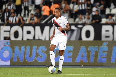 Rio de Janeiro, Brezilya, 18 Nisan 2024. Brezilya şampiyonası için Botafogo x Atltico-GO arasındaki futbol maçı, Nilton Santos Stadyumu 'nda..